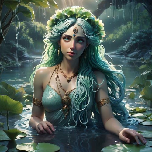 Illyrian river goddess Adsulatta emerging from the Savus