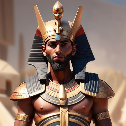Image of the ancient Egyptian god Amun, king of the gods and deity of creation and hidden power.