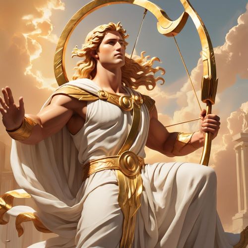 Image of Apollo, the radiant Greek god of music, prophecy, and the sun.
