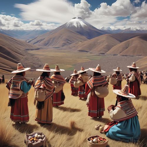 Aymara_ Natives on the South American plains representing Aymara mythology