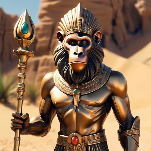 Image of Babi, the baboon-headed Egyptian god associated with strength, virility, and the underworld.