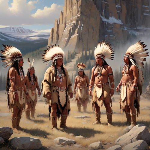 Blackfoot_ Image of the Native American Blackfoot people, known for their rich Plains culture, traditions, and connection to the land