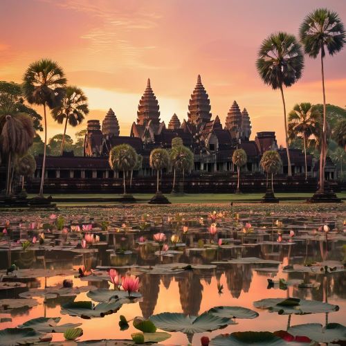 Cambodian_ Image of the rich cultural heritage and traditions of Cambodia, showcasing its temples, art, and people