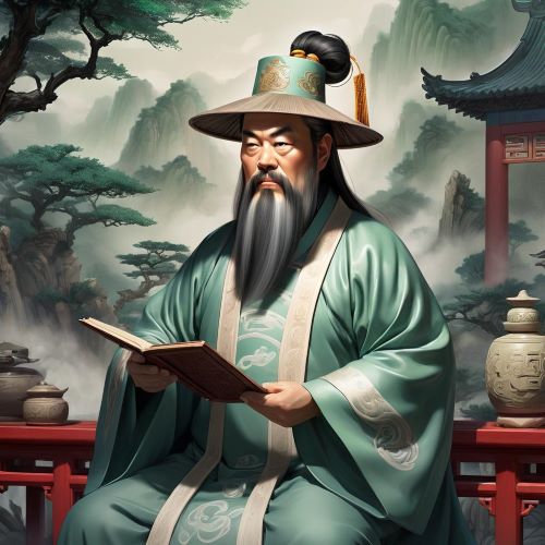 Image of Cao Guojiu, one of the Eight Immortals in Chinese mythology, symbolizing nobility, righteousness, and protection.