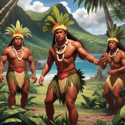 Chamorro_ Tribal imagery representing Chamorro Mythology