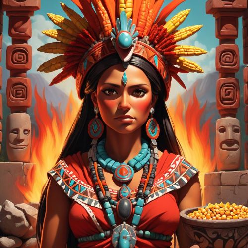 Image of the Aztec goddess Chantico
