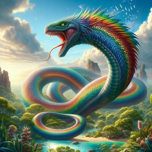 Image of the legendary serpent deity Dhakhan, symbolizing water, protection, and hidden wisdom.