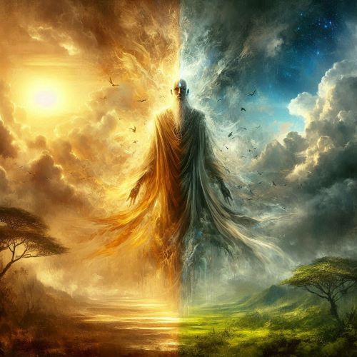 Image of Engai, the supreme god of the Maasai, representing creation, rain, and protection.