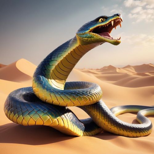 Image of Falak, the colossal serpent of Islamic mythology symbolizing chaos and cosmic depth