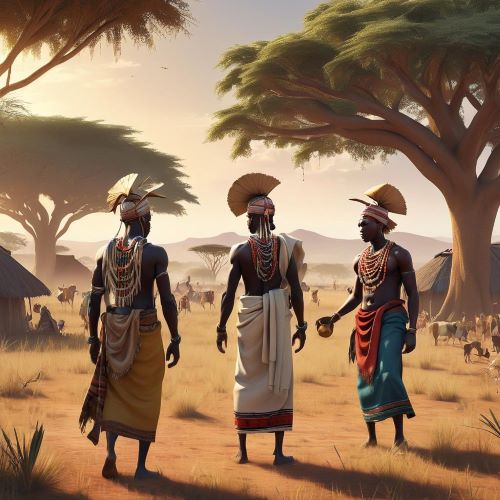 Fulani_ Tribal Imagery representing Fulani mythology