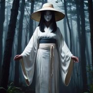 Hachishakusama Japanese ghost Hachishakusama in a secluded forest