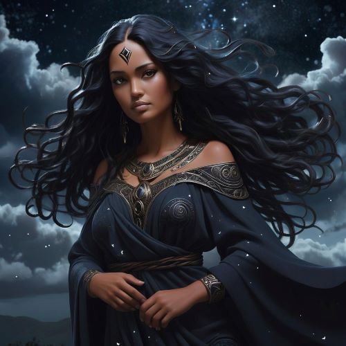 Image of the Māori goddess of night and death, Hine Nui Te Po