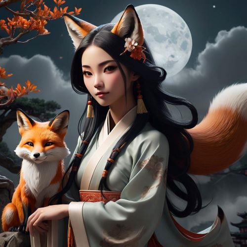 Image of Huxian, the Chinese god of clouds and rain, symbolizing fertility and protection.