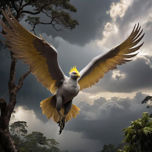 Image of the mighty divine bird Jatayu from Hindu mythology, symbolizing courage and sacrifice