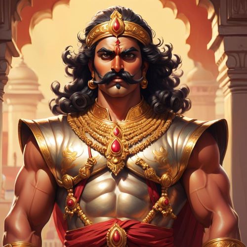Image of the heroic and skilled warrior prince Karna from Indian epic mythology