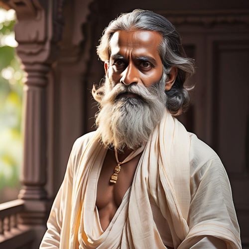 Image of the wise and loyal warrior and teacher Kripacharya from Indian epic Mahabharata