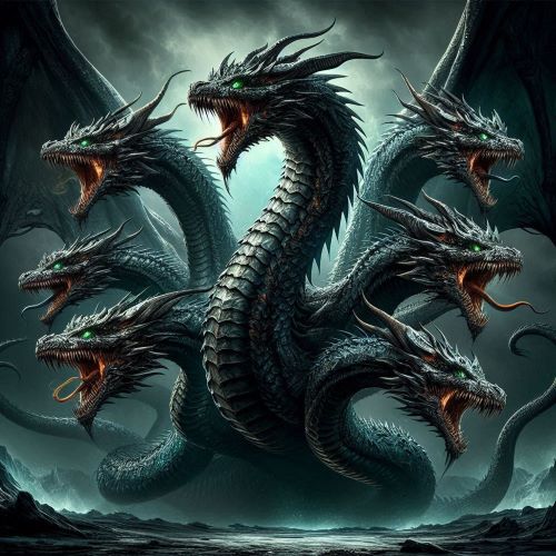 Image of Kucedra, the mythical serpentine creature known for its destructive power and dark presence.