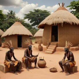 Lobi_ Image of the West African Lobi people known for their rich cultural heritage and distinctive wooden sculptures