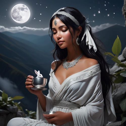 Image of the Incan moon goddess Mama Killa, symbolizing femininity, marriage, and the lunar cycles.