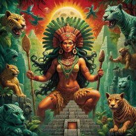 Mayan_ Image of the ancient Mesoamerican civilization known for its pyramids, astronomy, and rich mythology.