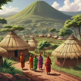Meru_ Image of Meru, the sacred cosmic mountain symbolizing the center of the universe and spiritual connection.