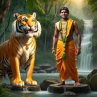 Image of the revered Hindu deity Ayyappan, symbolizing devotion, discipline, and spiritual strength