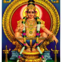 Image of the traditional South Indian deity Ayyappan, symbolizing devotion, discipline, and protection.