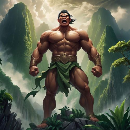 Legendary hero Bernardo Carpio, known as the mountain stopper in Filipino folklore.
