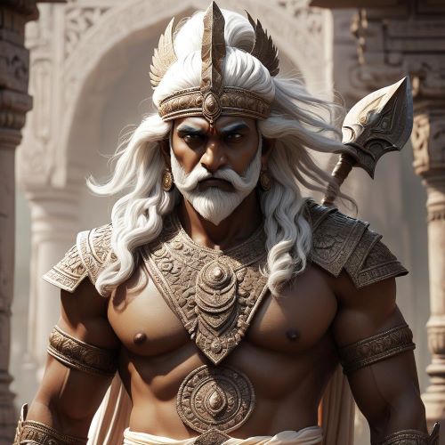 Image of the legendary warrior Bheeshma from Indian epic Mahabharata, symbolizing duty, loyalty, and sacrifice.