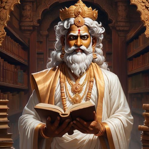Image of Brihaspati, the wise Vedic guru of planets and divine teacher of wisdom and knowledge.