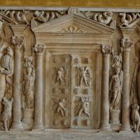 Wall carving of Roman goddess Cardea