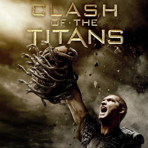 Clash of the Titans depicted in epic cinematic art showcasing gods, monsters, and heroic battles from Greek mythology.