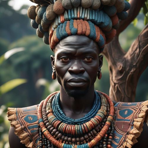 Efile Mukulu_ depicted in dynamic art as a majestic forest deity symbolizing growth, wisdom, and natural balance.
