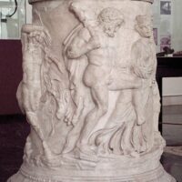 Fontus depicted as a serene god of springs, surrounded by flowing waters symbolizing freshness, nourishment, and life.