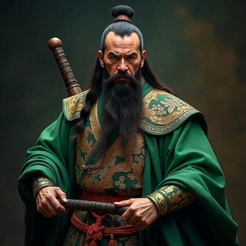 Guan Yu, the legendary Chinese general, with a majestic long beard