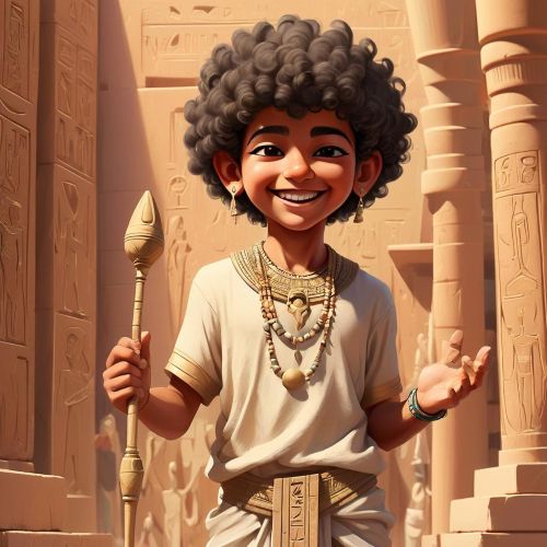Depiction of Ihy, the Egyptian god of music
