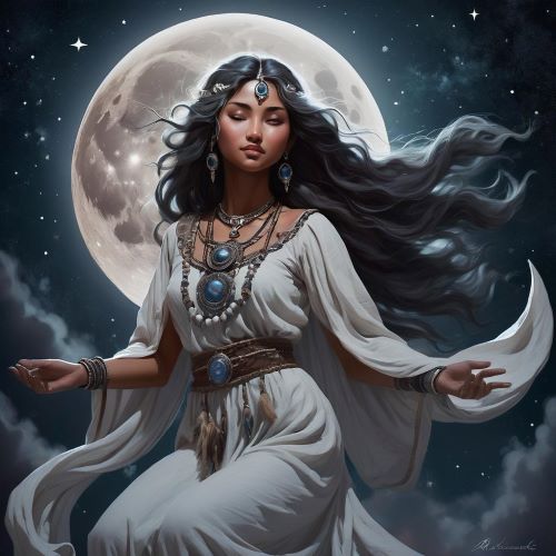 Komorkis depicted in mythic art as a dark storm spirit symbolizing chaos and destructive winds.