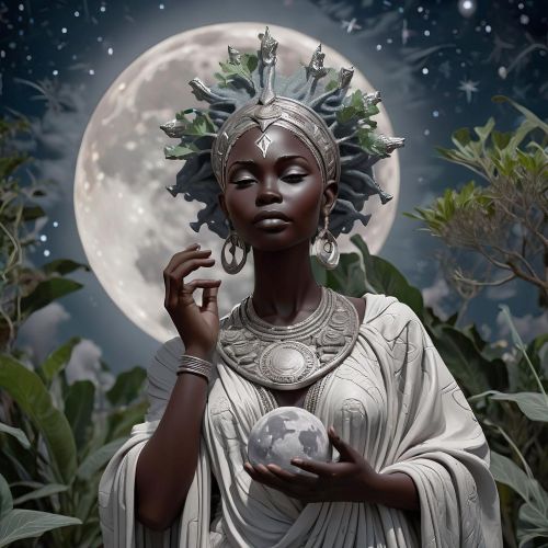 Depiction of Mawu, the Creator Goddess of the Dahomey tradition.