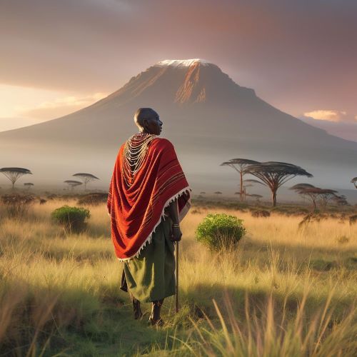 Image of the supreme sky god of the Kikuyu and Maasai, Ngai, symbolizing creation and divine authority