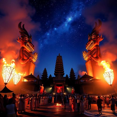 Nyepi depicted as a silent sacred day of stillness and reflection, symbolizing balance, renewal, and spiritual cleansing
