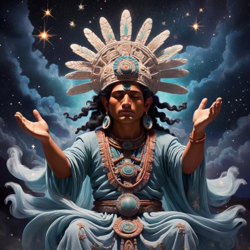 Pecala depicted in mythic art as a mysterious woodland entity symbolizing nature, protection, and hidden power.