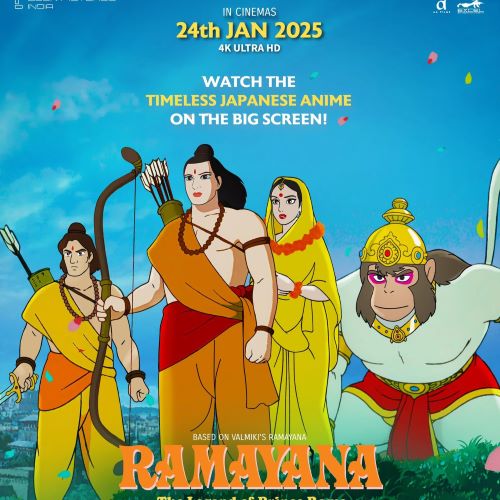 Ramayana depicted in mythic art as a legendary tale of heroism, devotion, and the triumph of good over evil.