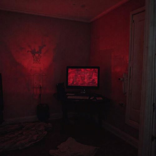 Red Room depicted in mythic art as a mysterious and sinister online legend symbolizing fear and danger.