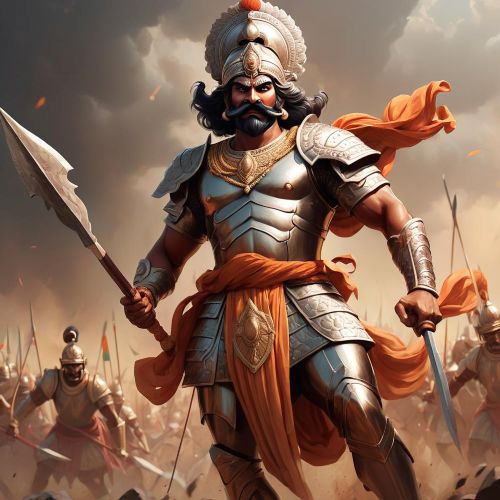 Image of Satyaki from Indian mythology