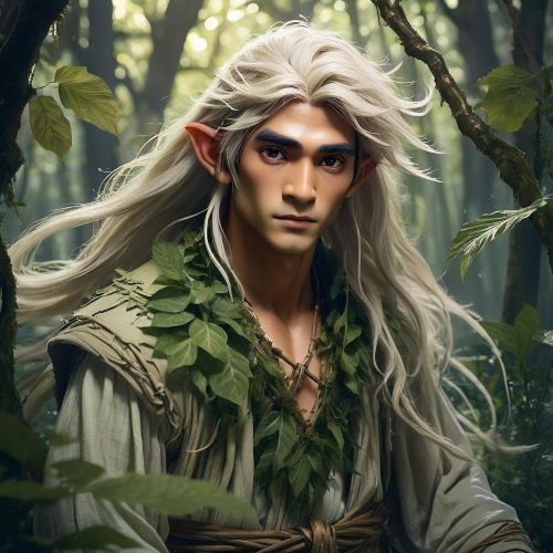 Tamawo depicted in ethereal art as a forest spirit embodying mischief, nature, and hidden magical presence.