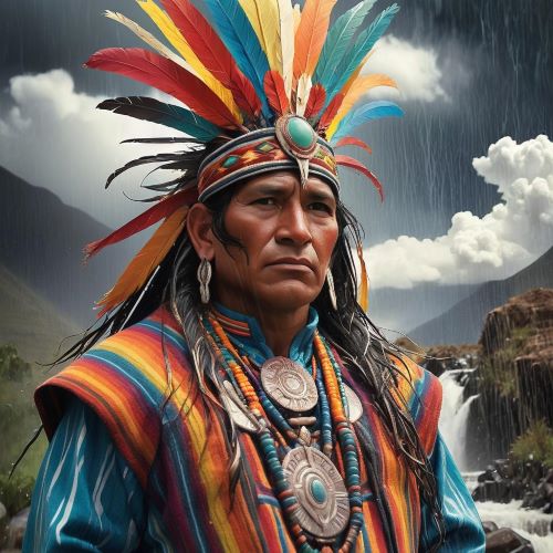 Image of the Andean god Tunupa, associated with volcanoes, lightning, and cosmic weather.