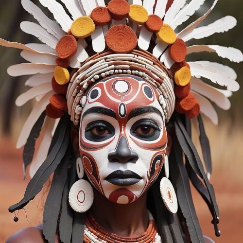 Wandjina depicted in sacred art as a cloud spirit symbolizing rain, creation, and ancestral powe