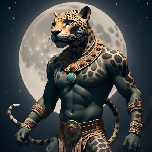 Xbalanque depicted in dynamic art as a heroic Maya deity symbolizing courage, strategy, and the triumph over darkness.