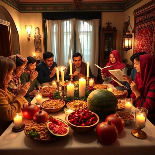 Yalda: Persian celebration of light marking the longest night of the year.