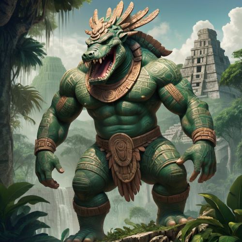 Zipacna_ depicted in dynamic art as a colossal underworld figure symbolizing strength, destruction, and cunning.